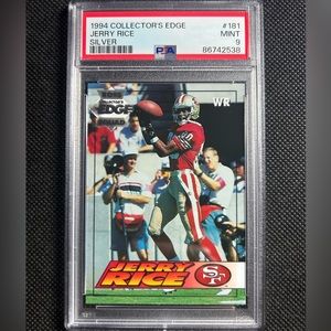 1994 Collectors Edge Silver Insert Jerry Rice Psa 9 Mint San Francisco 49ers